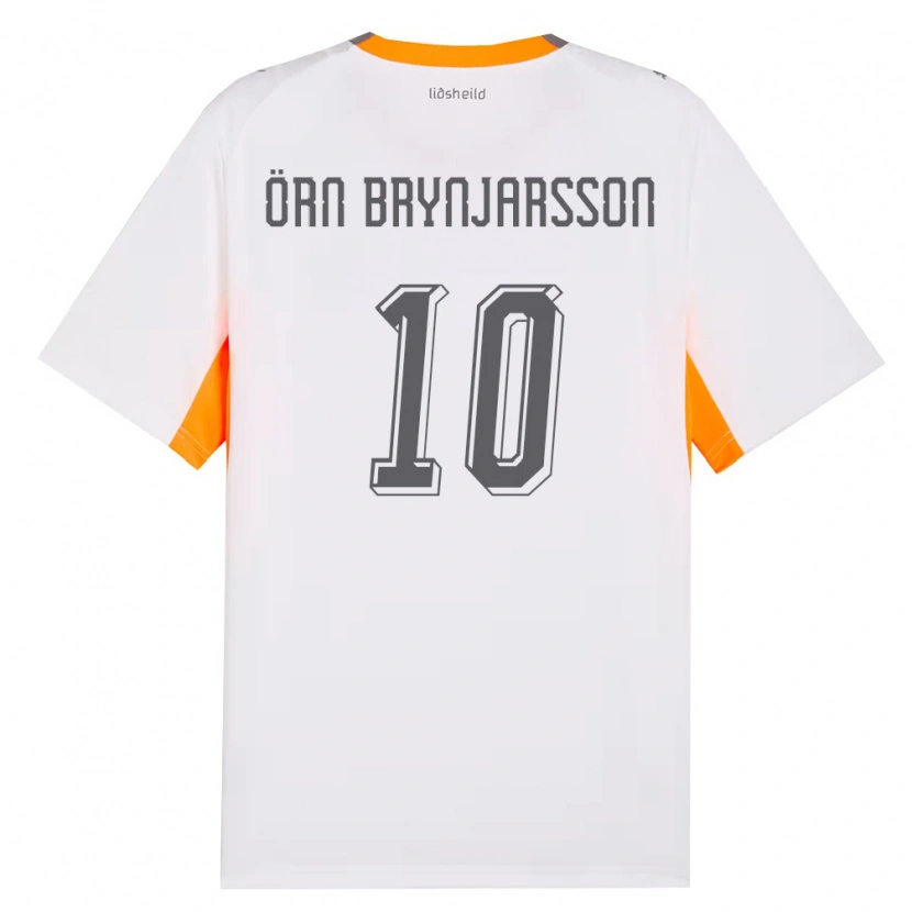Danxen Kid Iceland Bjarki Örn Brynjarsson #10 White Orange Gray Away Jersey 26-28 T-Shirt