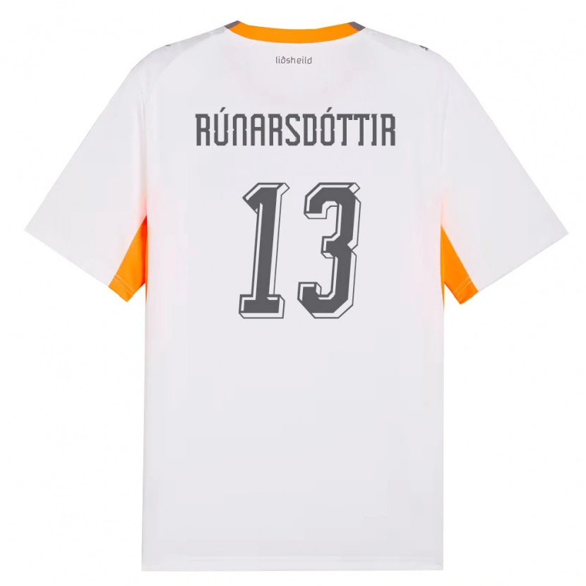 Danxen Kid Iceland Cecilía Rán Rúnarsdóttir #13 White Orange Gray Away Jersey 26-28 T-Shirt
