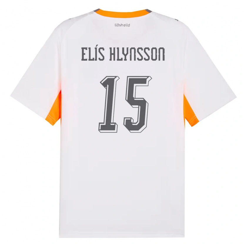Danxen Kid Iceland Róbert Elís Hlynsson #15 White Orange Gray Away Jersey 26-28 T-Shirt