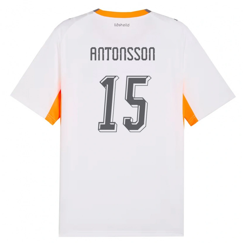Danxen Kid Iceland Thorsteinn Antonsson #15 White Orange Gray Away Jersey 26-28 T-Shirt