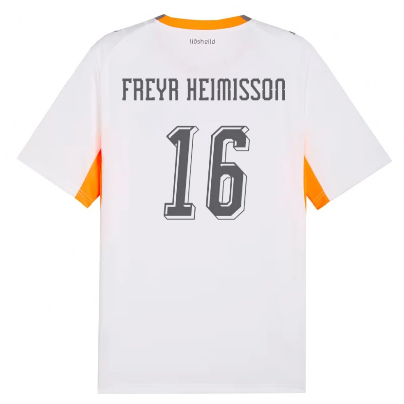 Danxen Kid Iceland Aron Freyr Heimisson #16 White Orange Gray Away Jersey 26-28 T-Shirt