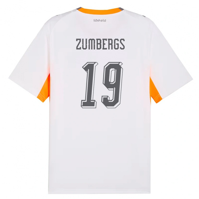 Danxen Kid Iceland Aron Kristinn Zumbergs #19 White Orange Gray Away Jersey 26-28 T-Shirt