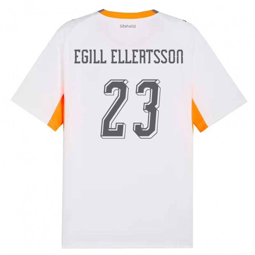 Danxen Kid Iceland Mikael Egill Ellertsson #23 White Orange Gray Away Jersey 26-28 T-Shirt
