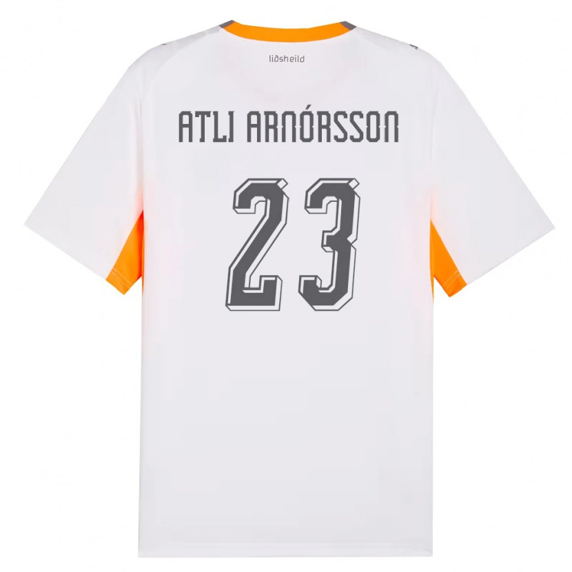 Danxen Kid Iceland Nóel Atli Arnórsson #23 White Orange Gray Away Jersey 26-28 T-Shirt