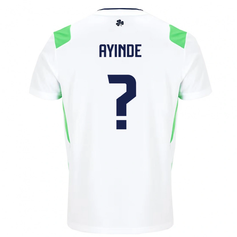 Danxen Kid Ireland Leon Ayinde #0 White Light Green Away Jersey 26-28 T-Shirt
