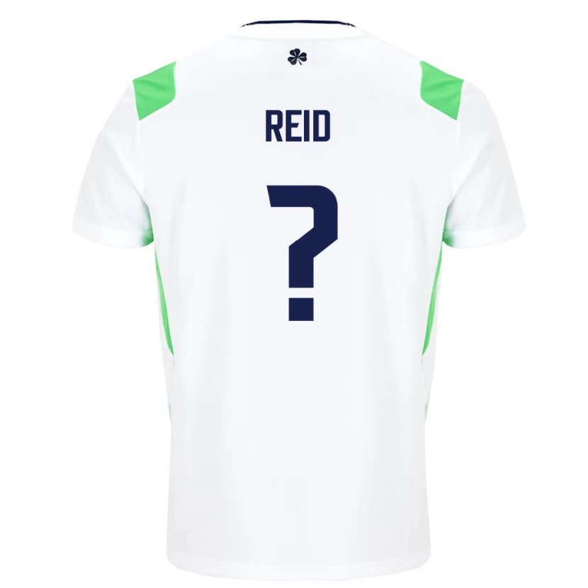 Danxen Kid Ireland Shay Reid #0 White Light Green Away Jersey 26-28 T-Shirt