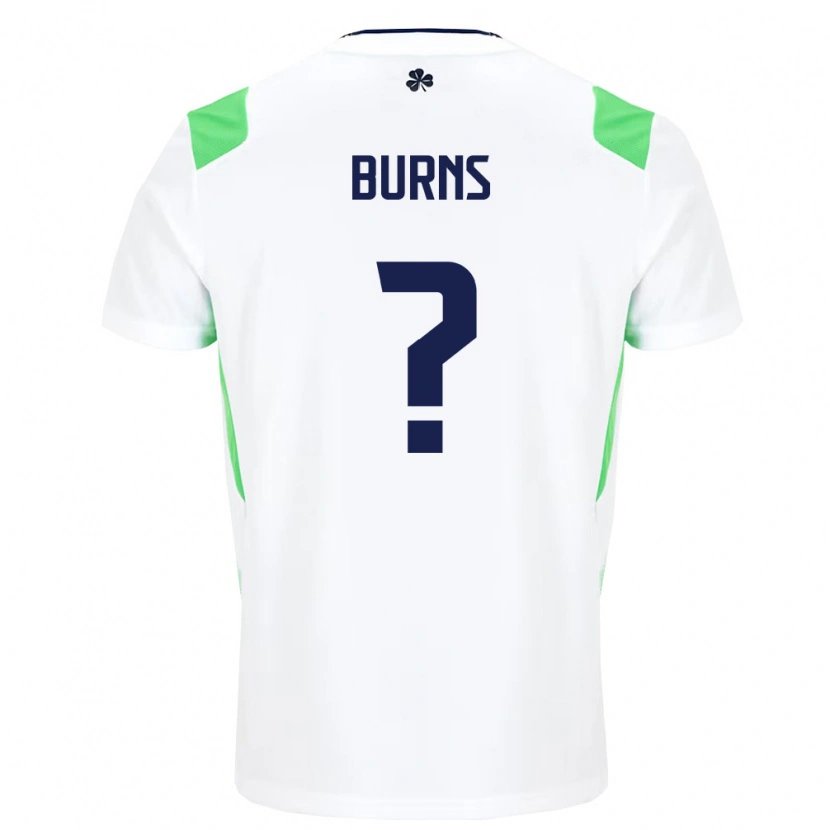 Danxen Kid Ireland Darragh Burns #0 White Light Green Away Jersey 26-28 T-Shirt