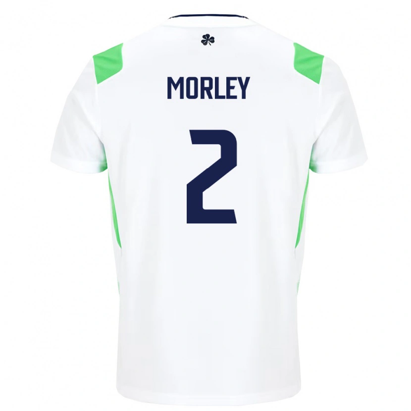 Danxen Kid Ireland Thomas Morley #2 White Light Green Away Jersey 26-28 T-Shirt