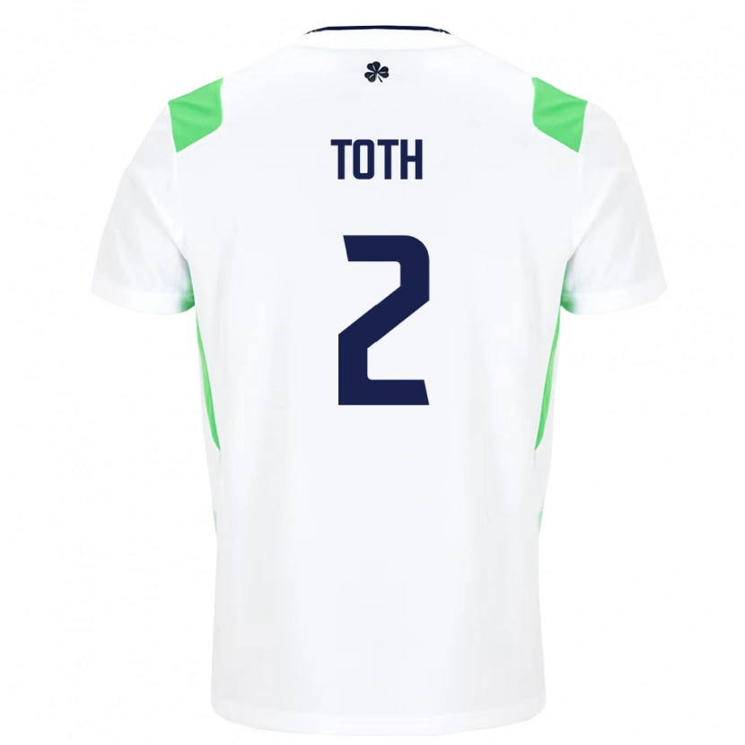 Danxen Kid Ireland Patrick Toth #2 White Light Green Away Jersey 26-28 T-Shirt