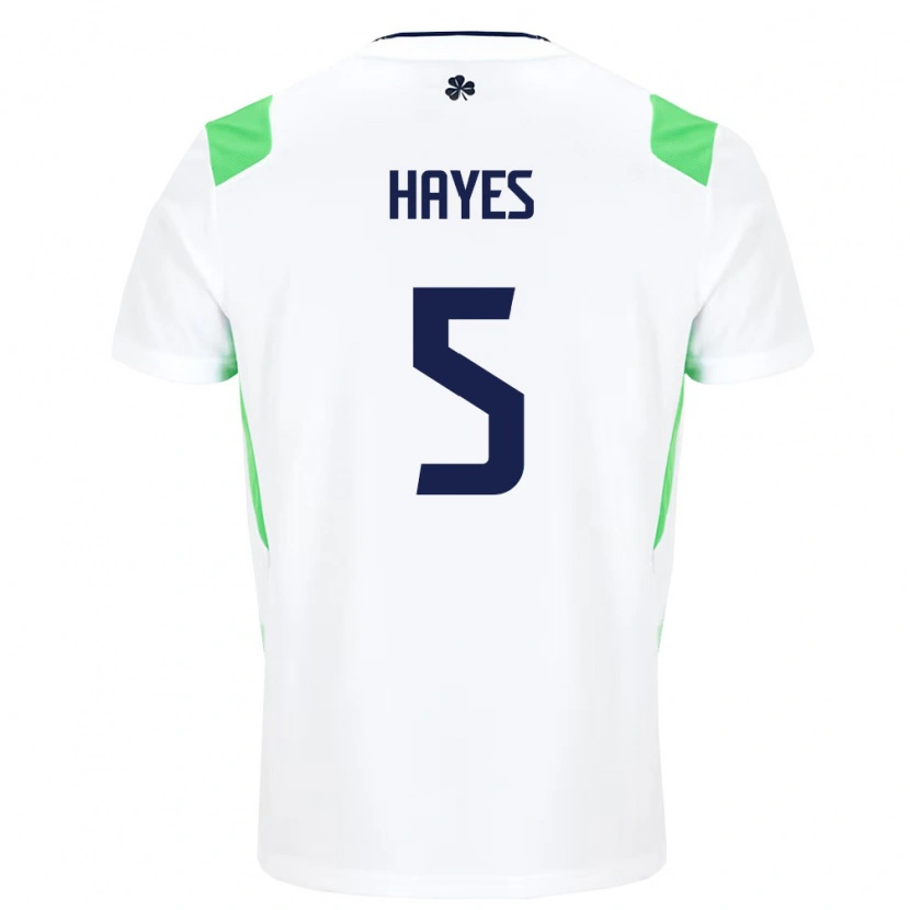 Danxen Kid Ireland Caitlin Hayes #5 White Light Green Away Jersey 26-28 T-Shirt