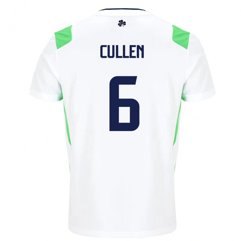 Danxen Kid Ireland Josh Cullen #6 White Light Green Away Jersey 26-28 T-Shirt