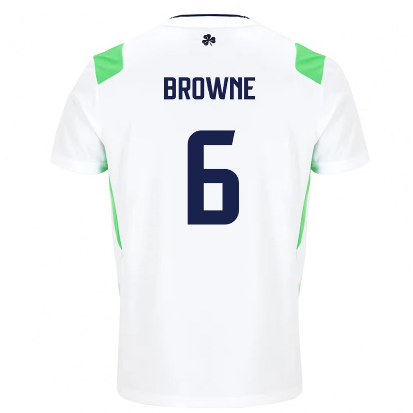 Danxen Kid Ireland Alan Browne #6 White Light Green Away Jersey 26-28 T-Shirt