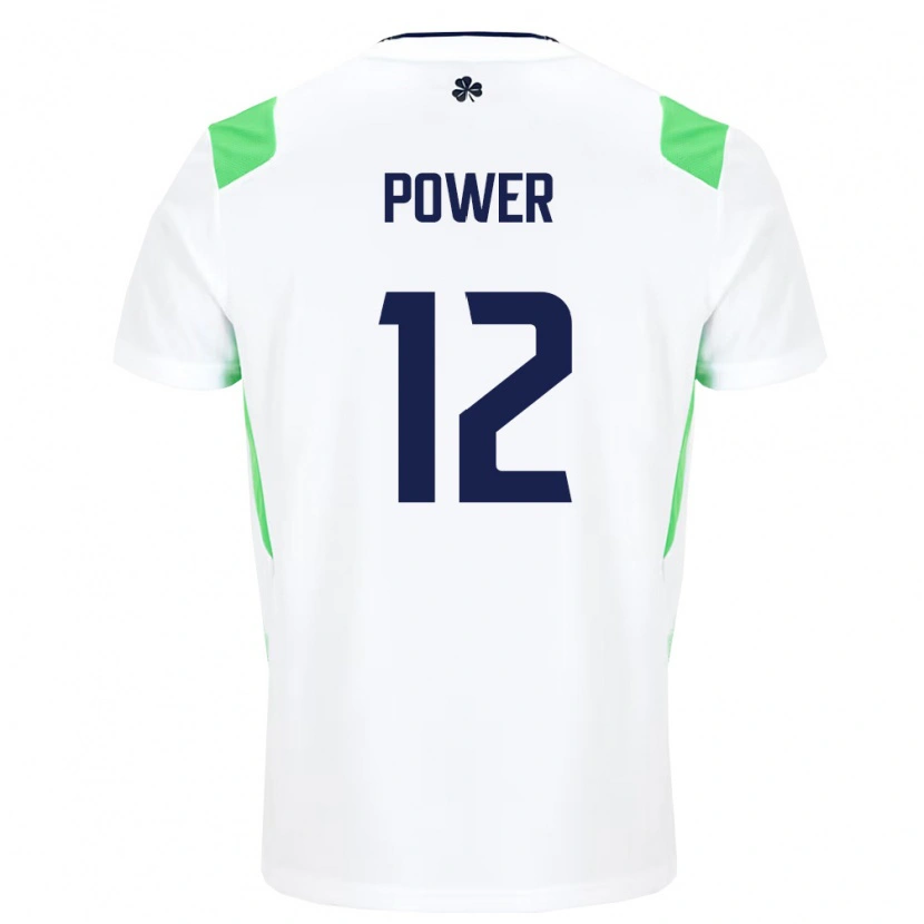 Danxen Kid Ireland Nathan Power #12 White Light Green Away Jersey 26-28 T-Shirt