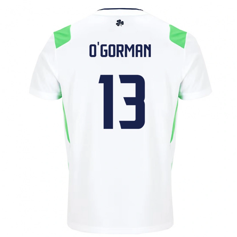 Danxen Kid Ireland Áine O'gorman #13 White Light Green Away Jersey 26-28 T-Shirt