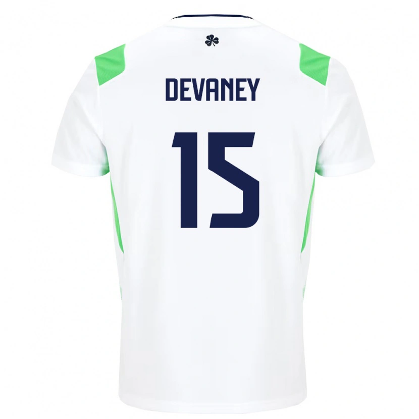 Danxen Kid Ireland Jacob Devaney #15 White Light Green Away Jersey 26-28 T-Shirt