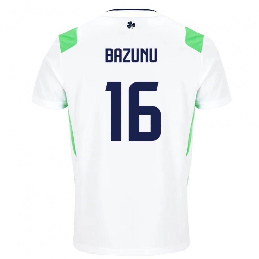 Danxen Kid Ireland Gavin Bazunu #16 White Light Green Away Jersey 26-28 T-Shirt
