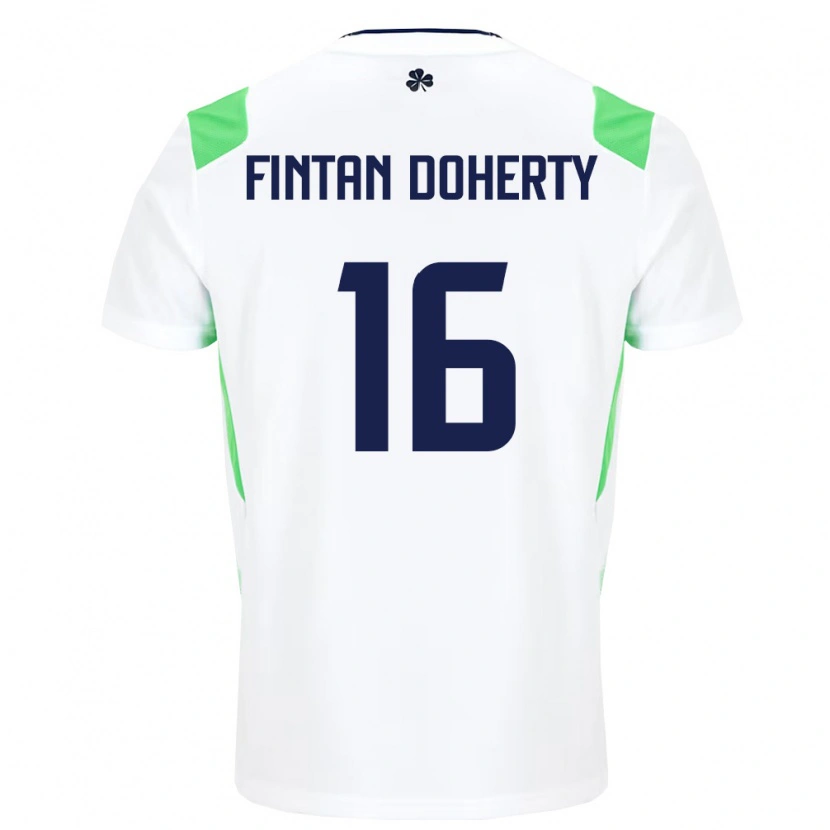 Danxen Kid Ireland Fintan Doherty #16 White Light Green Away Jersey 26-28 T-Shirt