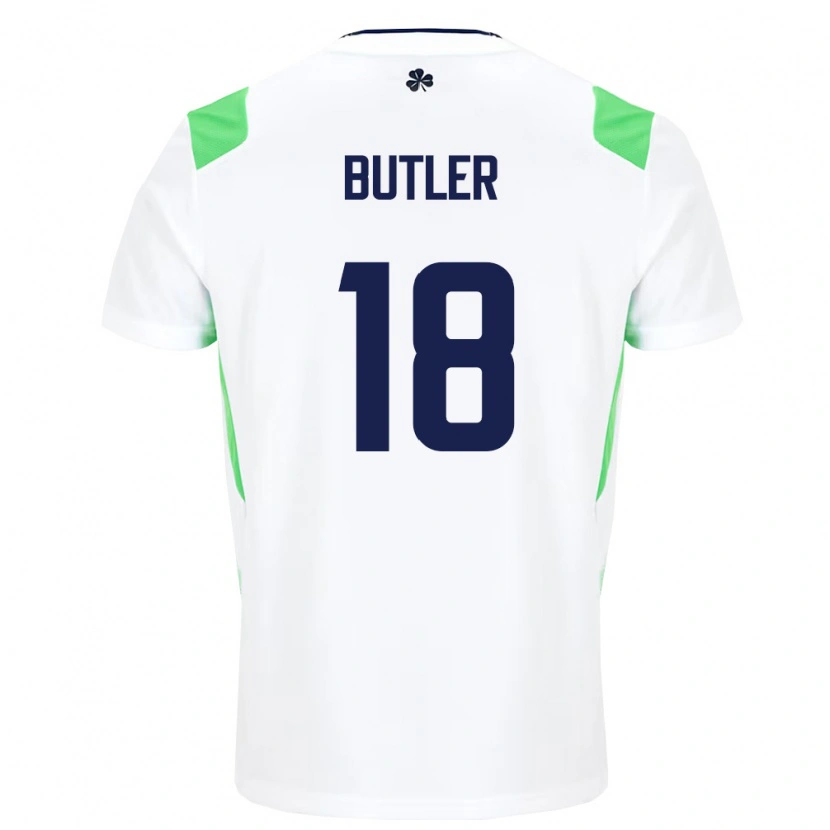 Danxen Kid Ireland Ryan Butler #18 White Light Green Away Jersey 26-28 T-Shirt