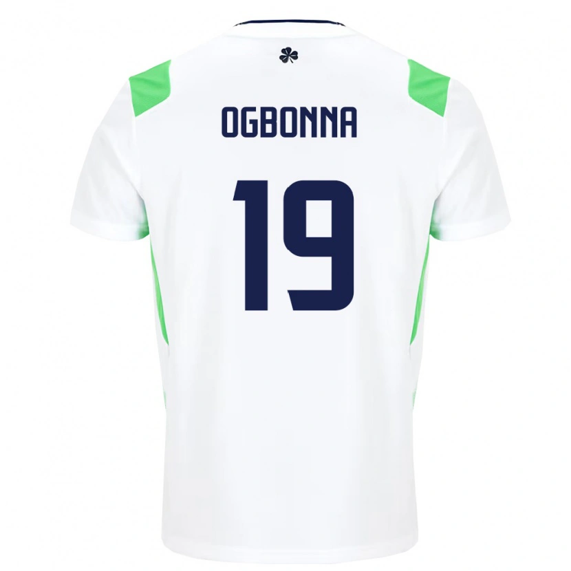 Danxen Kid Ireland Goodness Ogbonna #19 White Light Green Away Jersey 26-28 T-Shirt