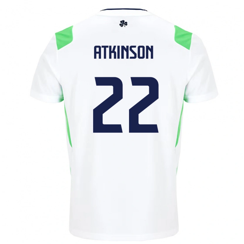 Danxen Kid Ireland Isibeal Atkinson #22 White Light Green Away Jersey 26-28 T-Shirt