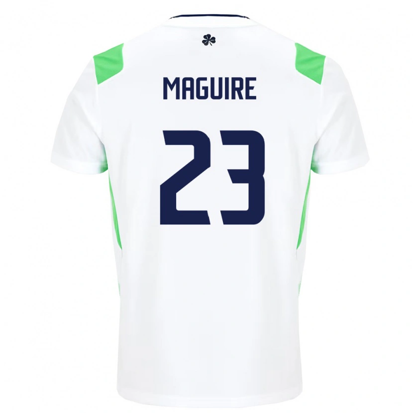 Danxen Kid Ireland Aaron Maguire #23 White Light Green Away Jersey 26-28 T-Shirt
