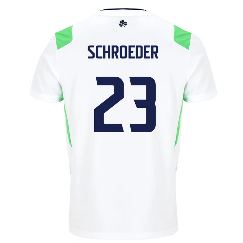 Danxen Kid Ireland Patricio Schroeder #23 White Light Green Away Jersey 26-28 T-Shirt