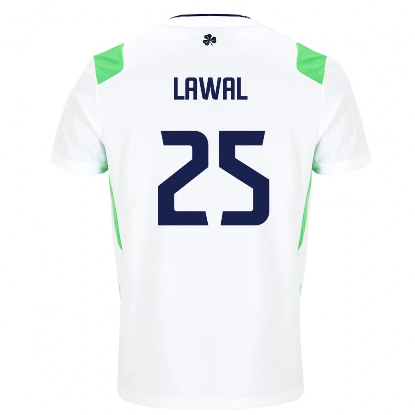 Danxen Kid Ireland Bosun Lawal #25 White Light Green Away Jersey 26-28 T-Shirt