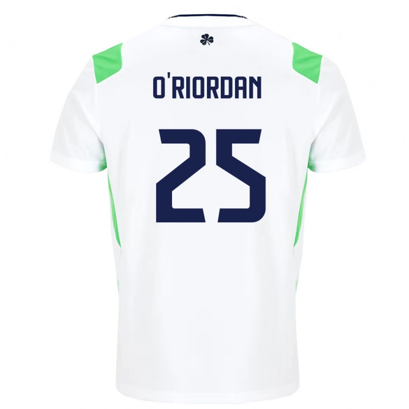 Danxen Kid Ireland Claire O'riordan #25 White Light Green Away Jersey 26-28 T-Shirt