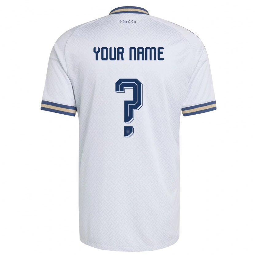 Danxen Kid Italy Your Name #0 Off-White Navy Gold Away Jersey 26-28 T-Shirt