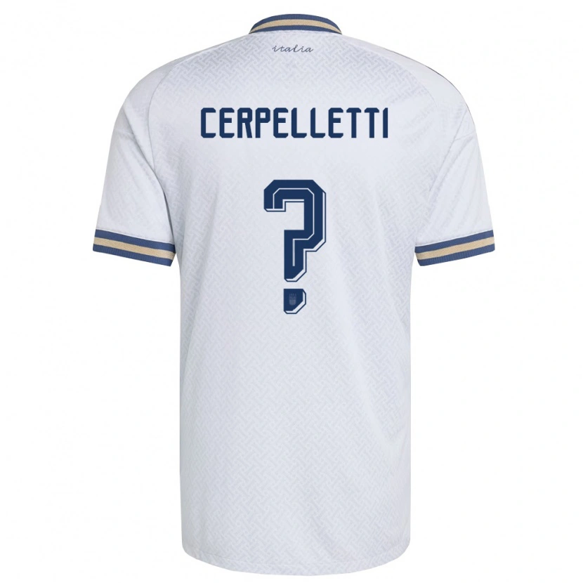 Danxen Kid Italy Filippo Cerpelletti #0 Off-White Navy Gold Away Jersey 26-28 T-Shirt