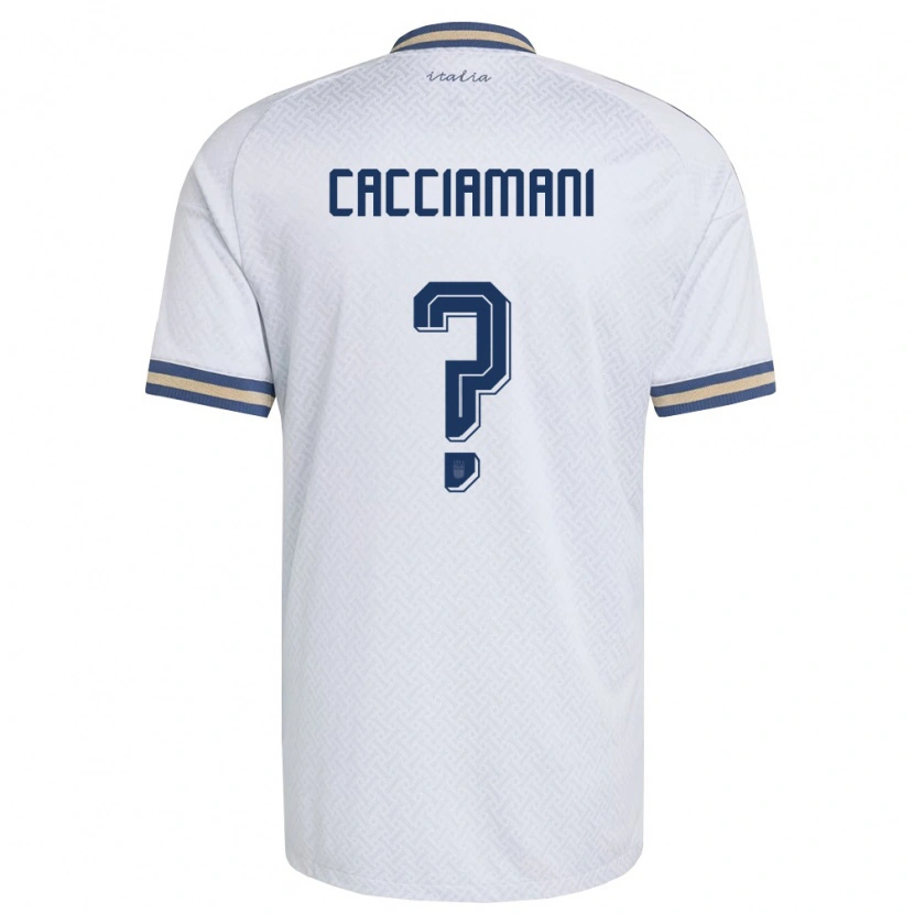 Danxen Kid Italy Alessio Cacciamani #0 Off-White Navy Gold Away Jersey 26-28 T-Shirt