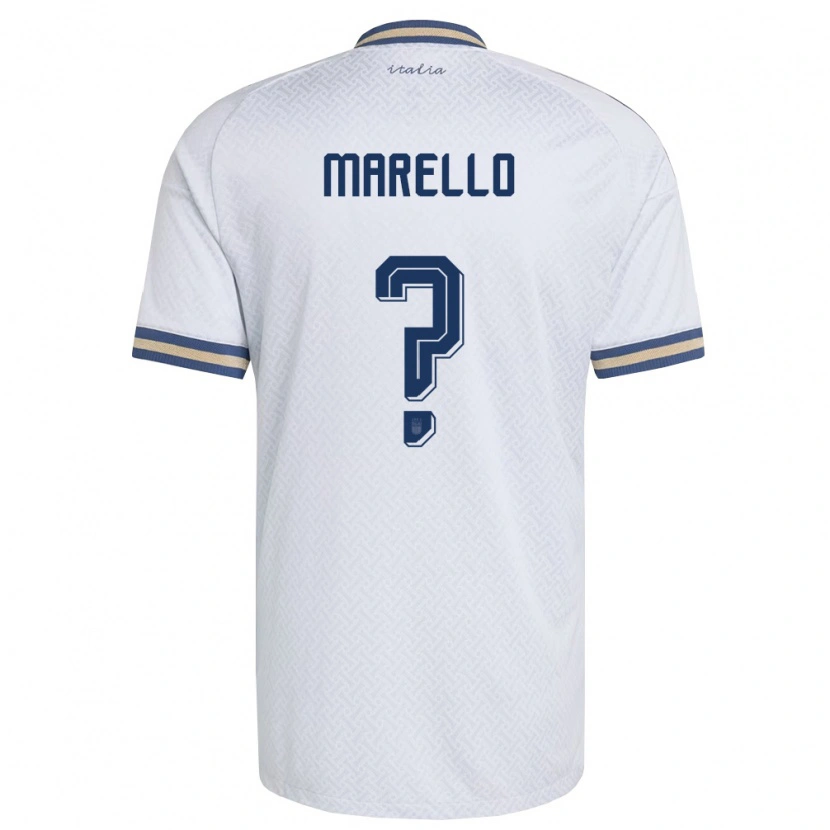 Danxen Kid Italy Mattia Marello #0 Off-White Navy Gold Away Jersey 26-28 T-Shirt