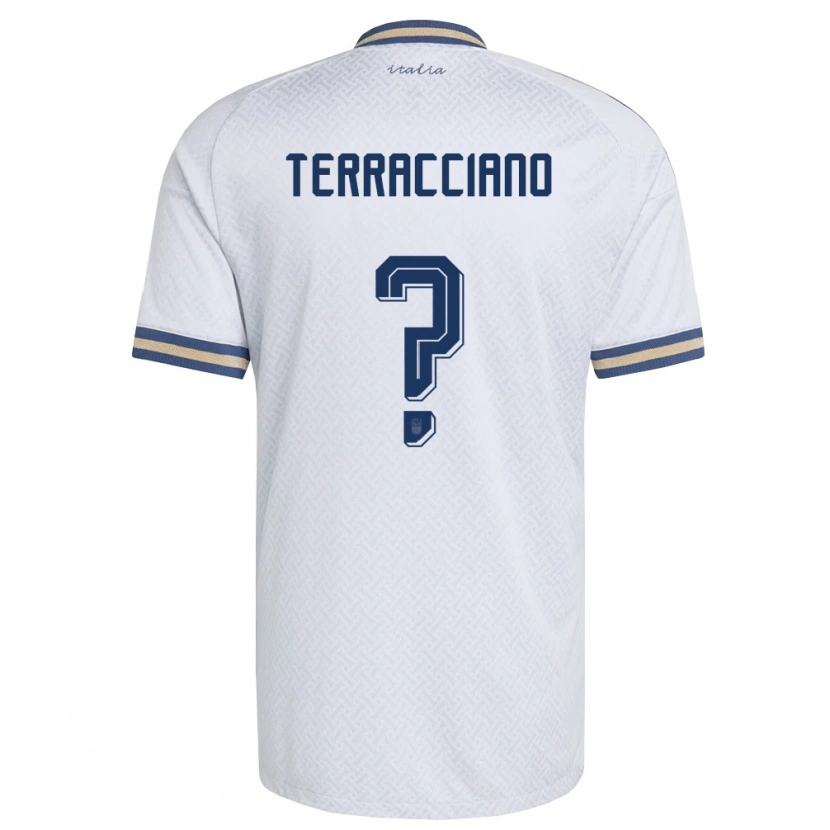 Danxen Kid Italy Filippo Terracciano #0 Off-White Navy Gold Away Jersey 26-28 T-Shirt
