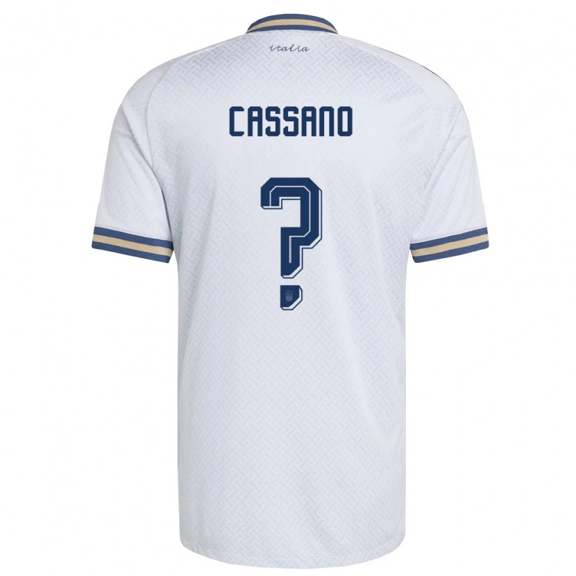 Danxen Kid Italy Claudio Cassano #0 Off-White Navy Gold Away Jersey 26-28 T-Shirt