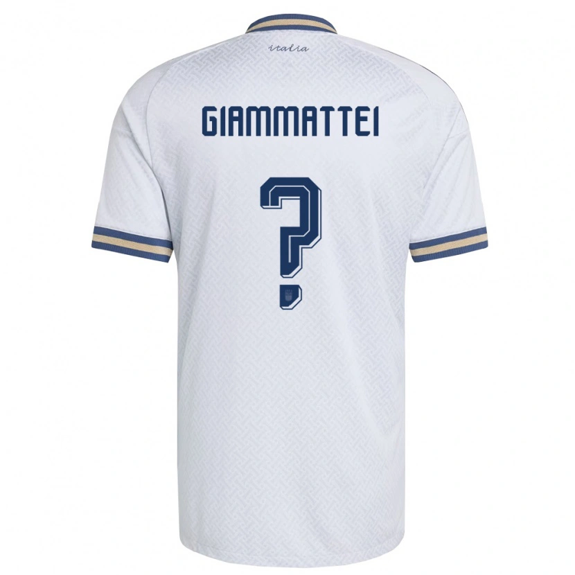 Danxen Kid Italy Gioele Giammattei #0 Off-White Navy Gold Away Jersey 26-28 T-Shirt