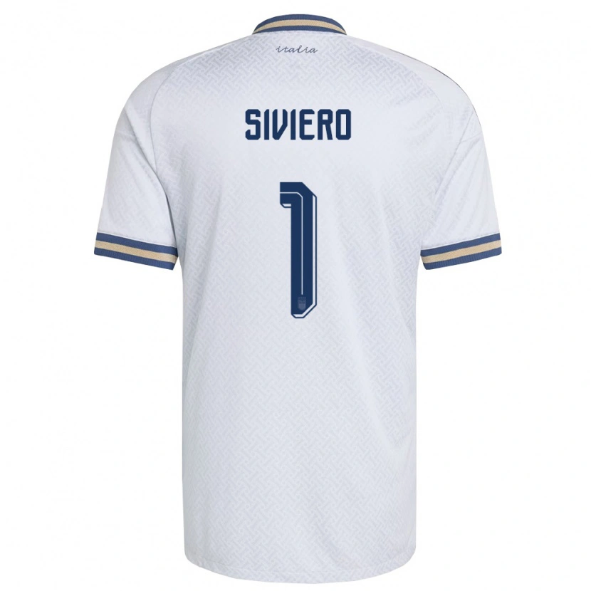 Danxen Kid Italy Lapo Siviero #1 Off-White Navy Gold Away Jersey 26-28 T-Shirt