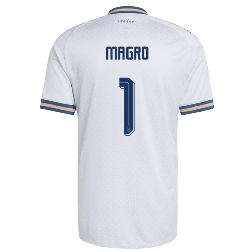 Danxen Kid Italy Federico Magro #1 Off-White Navy Gold Away Jersey 26-28 T-Shirt