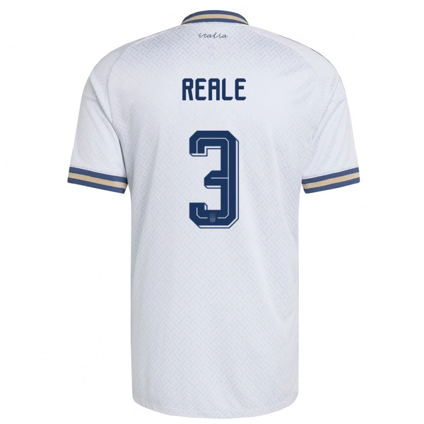 Danxen Kid Italy Filippo Reale #3 Off-White Navy Gold Away Jersey 26-28 T-Shirt