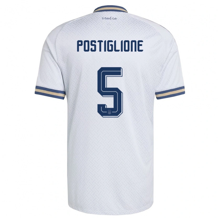 Danxen Kid Italy Nicolò Postiglione #5 Off-White Navy Gold Away Jersey 26-28 T-Shirt