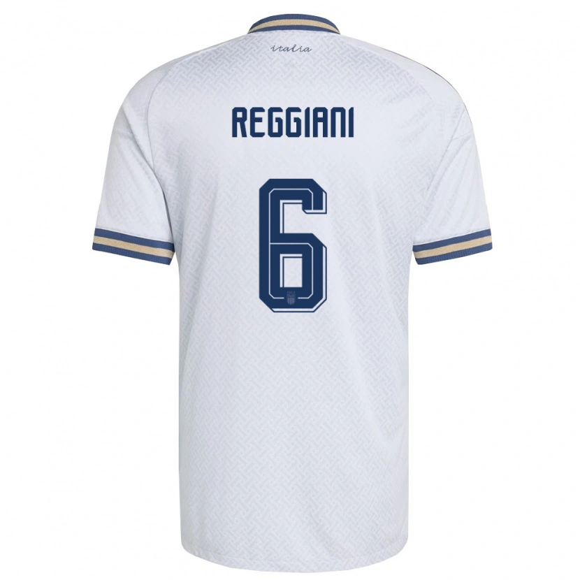 Danxen Kid Italy Luca Reggiani #6 Off-White Navy Gold Away Jersey 26-28 T-Shirt