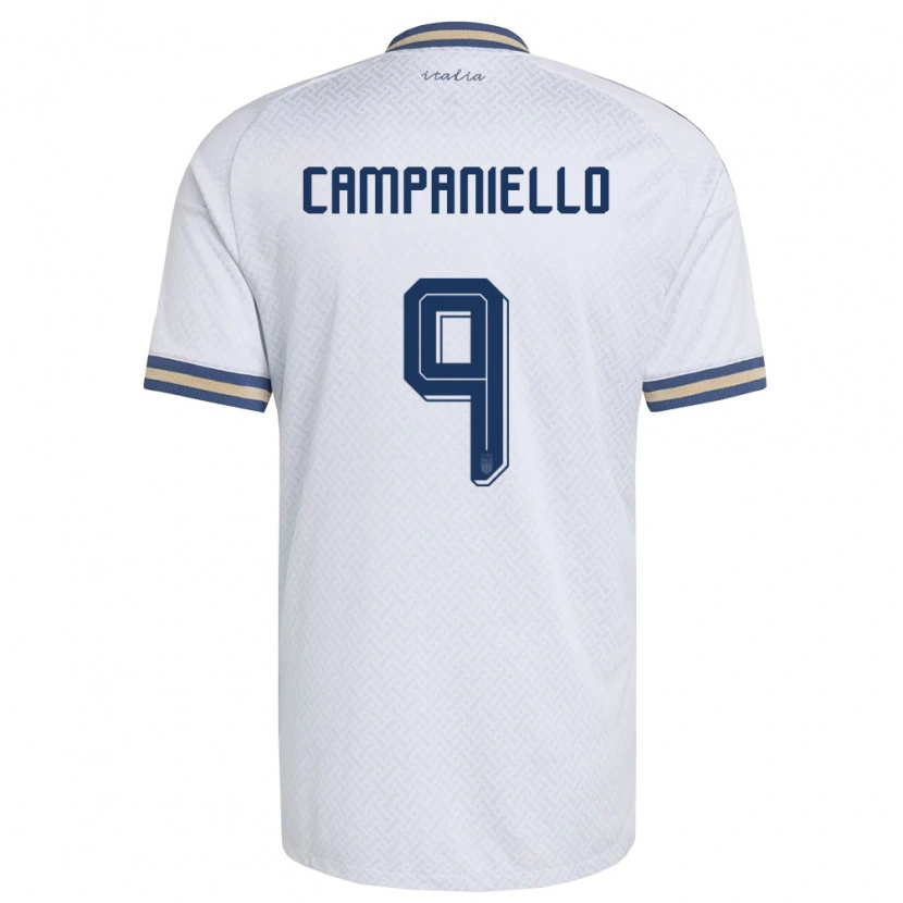 Danxen Kid Italy Thomas Campaniello #9 Off-White Navy Gold Away Jersey 26-28 T-Shirt