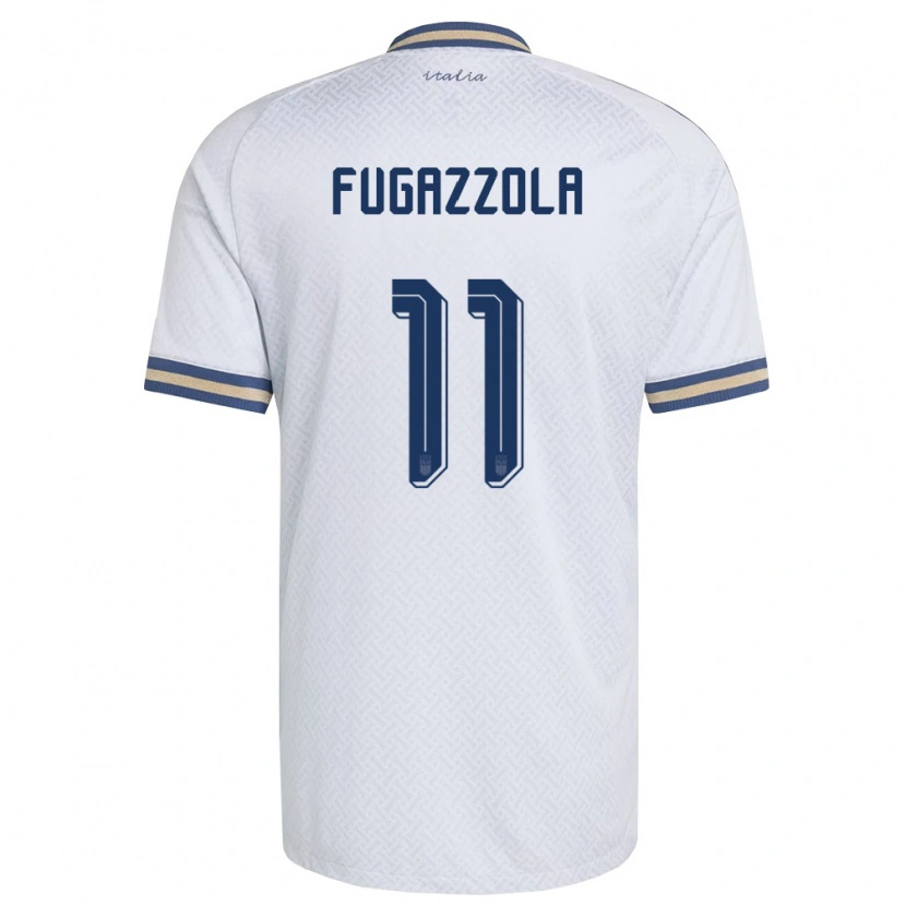 Danxen Kid Italy Marcello Fugazzola #11 Off-White Navy Gold Away Jersey 26-28 T-Shirt