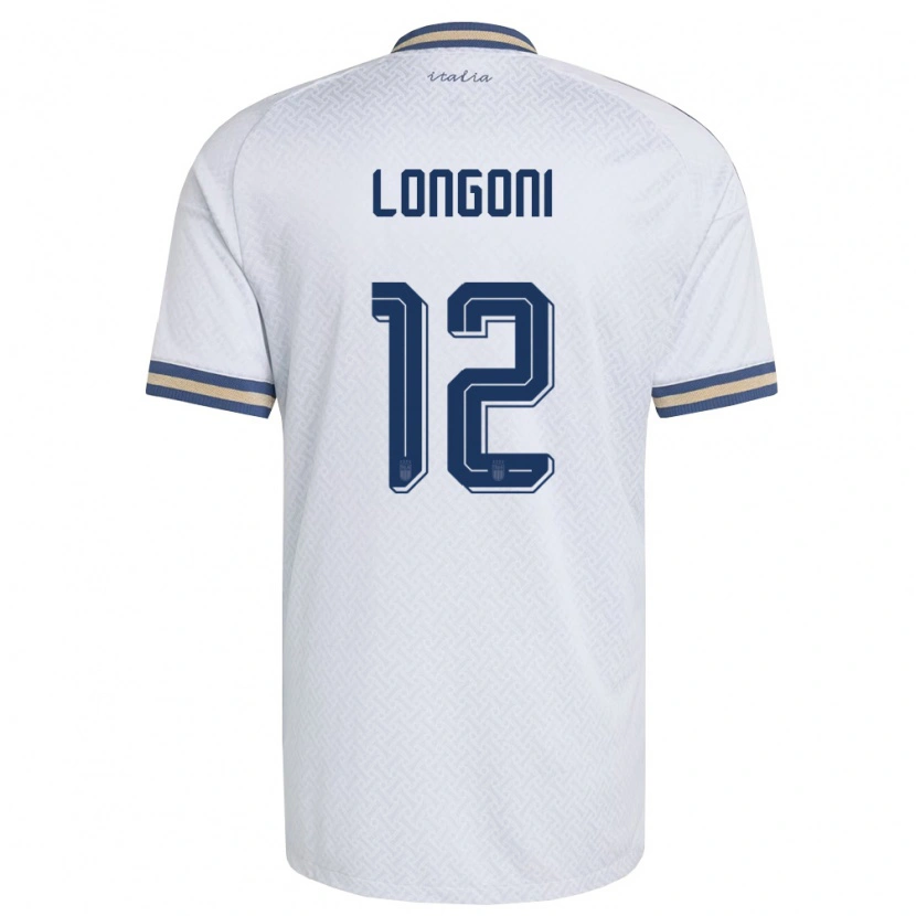 Danxen Kid Italy Alessandro Longoni #12 Off-White Navy Gold Away Jersey 26-28 T-Shirt