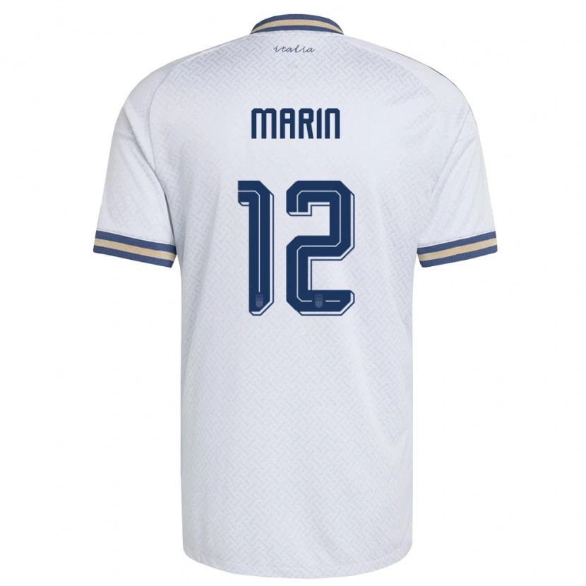 Danxen Kid Italy Renato Marin #12 Off-White Navy Gold Away Jersey 26-28 T-Shirt