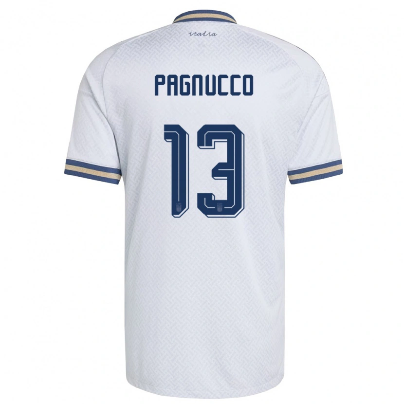 Danxen Kid Italy Filippo Pagnucco #13 Off-White Navy Gold Away Jersey 26-28 T-Shirt