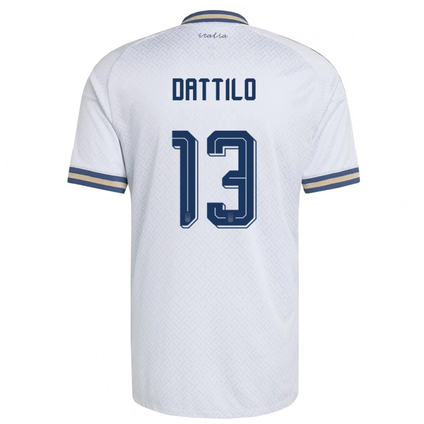 Danxen Kid Italy Lorenzo Dattilo #13 Off-White Navy Gold Away Jersey 26-28 T-Shirt