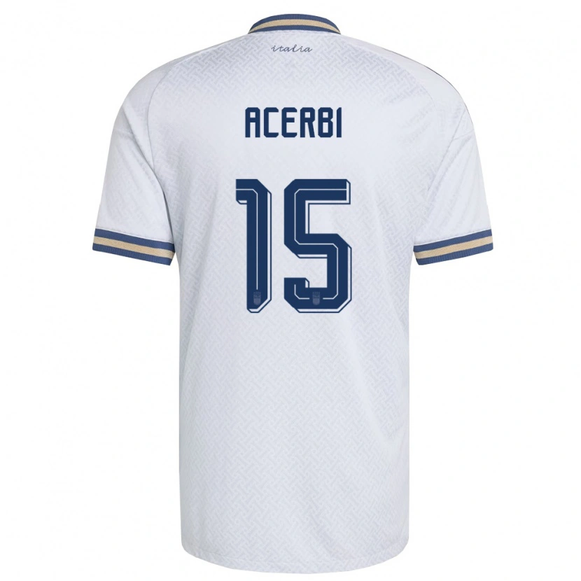 Danxen Kid Italy Francesco Acerbi #15 Off-White Navy Gold Away Jersey 26-28 T-Shirt