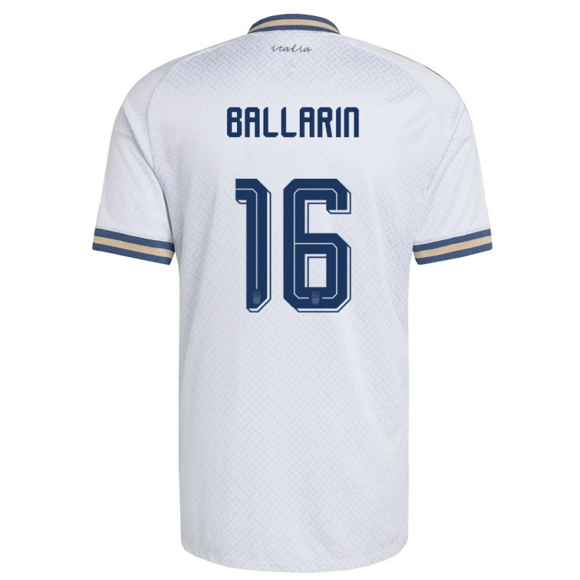 Danxen Kid Italy Francesco Ballarin #16 Off-White Navy Gold Away Jersey 26-28 T-Shirt