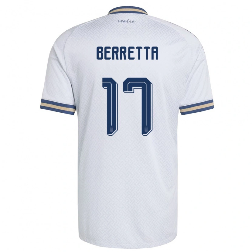 Danxen Kid Italy Alessandro Berretta #17 Off-White Navy Gold Away Jersey 26-28 T-Shirt