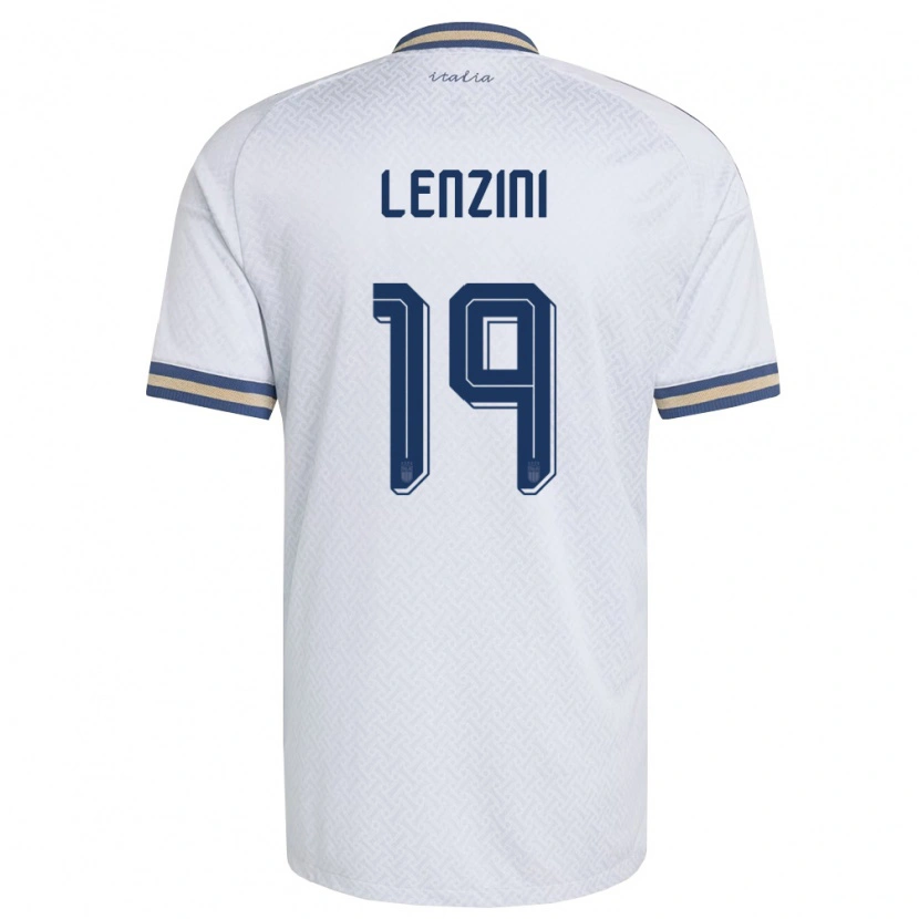 Danxen Kid Italy Martina Lenzini #19 Off-White Navy Gold Away Jersey 26-28 T-Shirt